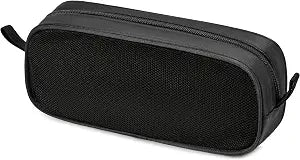 Black Nylon Mesh Zipper Electronics Accessories Pouch Cable Organizer Case