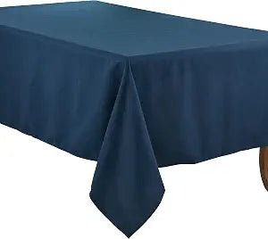SARO LIFESTYLE Collection Casual Design Everyday Tablecloth, 72", Navy Blue
