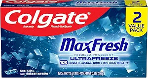 Colgate MaxFresh Cool Mint Toothpaste, 2 Pack, 6.3 oz