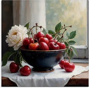 Stupell Industries Cherry Blossom Still Life, 24 x 24 Inch Canvas Wall Art