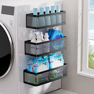 3 Pack Magnetic Shelves for Washing MachineLaundry Organizer