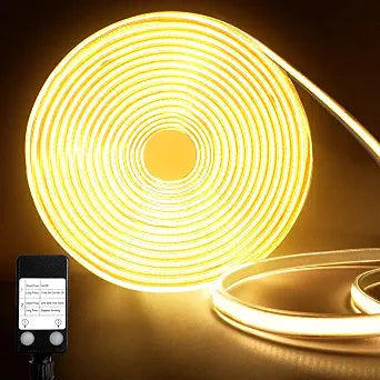 32.8Ft COB LED Strip Lights Waterproof Tape Lights 3200 LED PVC Casing