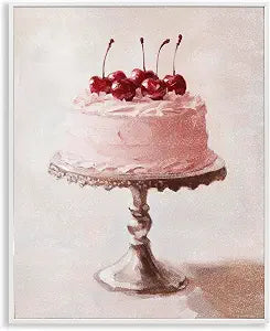 Cherry Cake Delight Kitchen, 11 x 14 Inch Framed Gicle Print