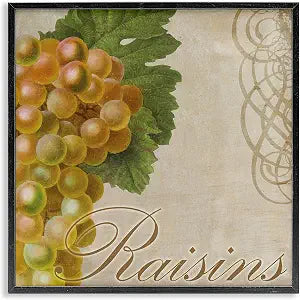 Vintage French Grapes Kitchen, 17 x 17 Inch Framed Gicle Print