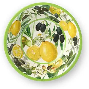 Limone 7.5-Inch Melamine All-Purpose Bowls - Set of 6, Durable and Scratch-Resistant, Lemon-Themed Bowls for Soups, Salads, Snacks, and Dishwasher-Safe Convenience