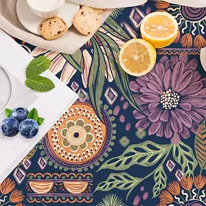 Shelf Liner Boho Floral Purple Contact Paper Peel and Stick Drawer Liners