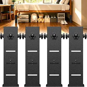 Metal Bed Risers for Dorm, 3-Level Adjustable Bed Risers Heavy Duty