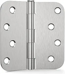 Door Hinges 4 Inch, Brushed Nickel Exterior Door Hinges 3 Pack