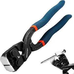 PRIDE&CRAFT 8 inches Nail Puller Heavy Duty Carpenters Pliers Tool with CR-V steel Construction, Nail Remover, End Cutting Pliers, Staple Puller for Woodworking and Home Repair (Nail Puller, 8 Inch)