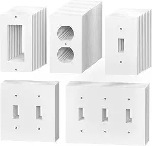 Outlet Insulation Foam Gaskets | 50 Pack Draft Sealers for Outlets & Switches | Fits Duplex, Toggle & Rocker Wall Plates | Ideal for Homes, Offices & Commercial Spaces