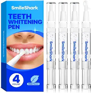 Premium Teeth Whitening Pens (4 Count), Sensitive-Free Whitening Gel, Professional-Strength Formula, On-The-Go Tooth Gel for Adults