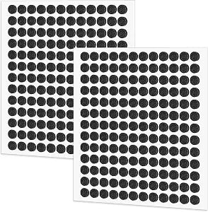 312Pcs Small Felt Pads for Coasters Bottom Dots 3/8" Felt Cabinet Door Bumpers Cushion Dots Adhesive Felts Furniture Pads Round Furniture Feet Floor Protectors for Chair Legs Hardwood Floors, Black