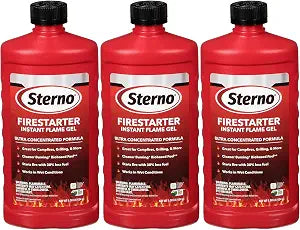 Sterno Fire Starter Ethanol Gel, 16 oz Each, 3 Pack