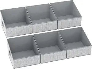 DIMJ Closet Storage Bins - Fabric Storage Baskets for Shelves, Collapsible Closet Organizers and Storage with Handles, Trapezoid Shelf Organization Storage Cubes for Purse, Toys, Books, Towel, Socks