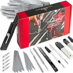 ONREVA Tool Box Foam Cutting Kit for Kaizen Foam & Shadow Foam Utility Knife Set for Custom Tool Box Foam Inserts, Precision Foam Cutter Tools for Toolbox Organization