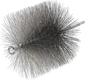 PATIKIL 5" Wire Chimney Cleaning Brush, Stainless Steel Round Chimney Sweep Brush with M6 Fitting for Fireplace Burning Stove Tent Dryer Pipes, Silver