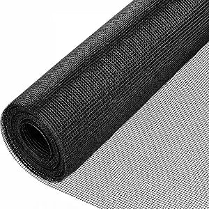 48" x 118" Window Screen Replacement Mesh, Black Fiberglass Screen for Window & Screen Door Repair, Durable High Visibility Mesh for Patio, Sliding Door & Window Screens