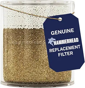 HammerHead Showers Solid Metal Shower Head Filter Replacement Cartridge High Output KDF Shower Filter, Targets Chlorine and Heavy Metals (1 Pack)