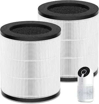 2 Pack M02 True HEPA Replacement Filter Fit for MooKA M02 Air Purifier
