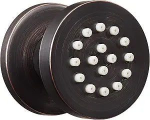 Solid Brass Body Spray Shower Jet - Round Massage Side Sprayer Spa System Shower Set Adjustable Wall Mounted, Oil Rubbed Bronze Finish
