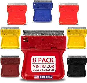 Original Plastic Razor Scraper 8 Pack MultiSurface Tool