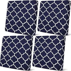 Newwiee 4 Pcs Patio Cushion Covers Outdoor Furniture, Navy Blue
