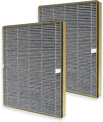 PUREBURG Replacement Filter Compatible with TaoTronics TT-AP002 & VAVA VA-EE008 Air Purifiers, Pack of 2, HEPA Activated Carbon 2-IN-1 Air Clean Dust Odors