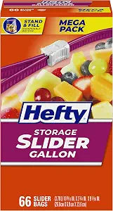 Hefty Slider Storage Bags, Gallon Size, 66ct