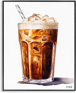 Swirled Iced Coffee Kitchen, 16 x 20 Inch Framed Gicle Print