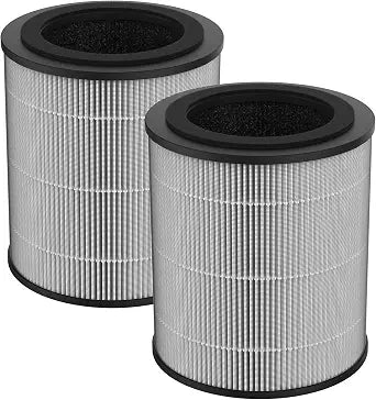 JF100 Replacement Filter, 3-in-1 H13 True HEPA and High-Efficiency Activated Carbon Filter, 2-Pack