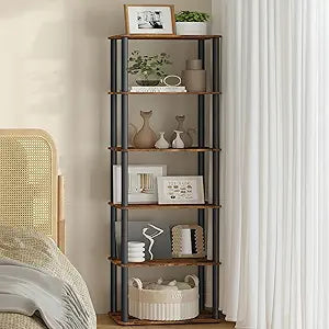 VASAGLE 6-Tier Shelf, Storage Shelves, Bookcase with Shelves, Living Room