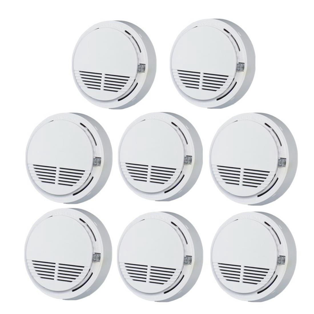 8PCS Smoke Alarm Detector Home Safety Sensor Alert
