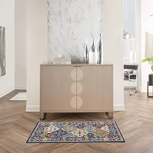 Nourison Home Grafix Multicolor 2' x 4' Area Rug - Easy Clean, Non Shedding, Bed Room, Living Room, Dining Room, Kitchen (2' x 4')