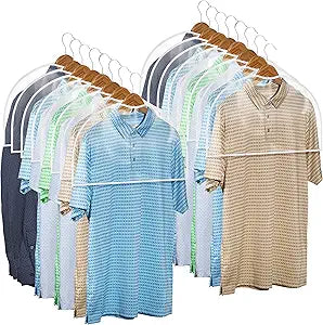 Handy Laundry Shoulder Covers for Hanging Clothes 16 Pack - Dust Covers