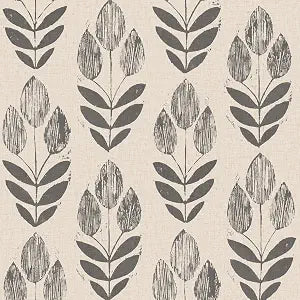 NuWallpaper Folk Tulip Peel and Stick Wallpaper, Neutral, Textured Removable Wallpaper, 20.5 in x 18 ft