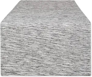 DII Tonal Recycled Cotton Slubby Rib Tabletop Collection, Table Runner, 14x72, Black