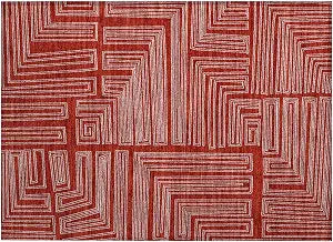 Addison Rugs Chantille ACN1045 Red 1'8" x 2'6" Indoor Outdoor Area Rug, Easy Clean, Machine Washable, Non Shedding, Bedroom, Entry, Living Room, Dining Room, Kitchen, Patio Rug