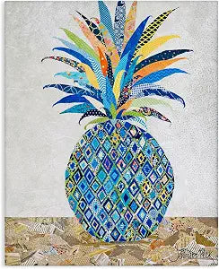 Stupell Industries Geometric Pineapple Mosaic, 24 x 30 Inch Canvas Wall Art