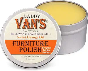 Daddy Van's All Natural Beeswax Furniture Polish with Sweet Orange Oil 6 oz