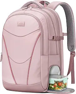 MATEIN HER Laptop Lunch Backpack, Pink Backpack for Women Fit 17" Computer