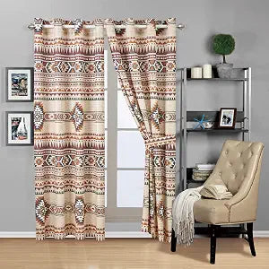Rugs 4 Less Rustic Southwest Quilted Western Bedspread Bedding Set in Brown Beige Taupe Charcoal and Tribal Native American Patterns -