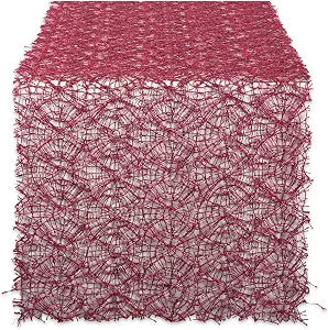 DII, Decorative Table Runner, Metallic Sequin, 16x120 Red