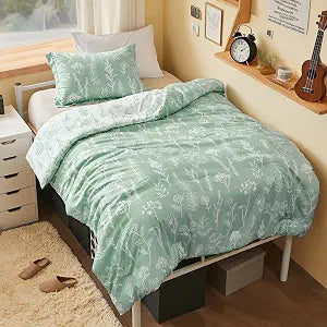 Joiedomi Floral Twin Comforter Set Sage Green Bedding Set - 2 Pieces Twin Bed in a Bag with 1 Soft Reversible Botanical Flowers Comforter and 1 Pillow Sham