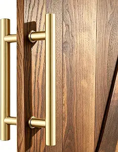 OSKET Sliding Door Handle 10" barn Door Handles-Gold