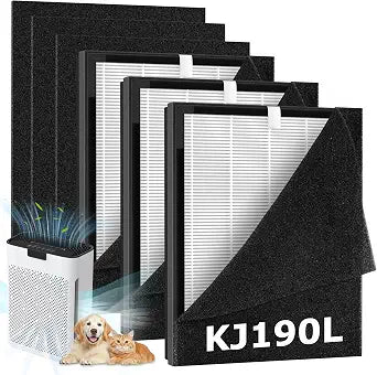 3 Pack KJ190L Replacement Filter Compatible with MOOKA KJ190L Air Purifier