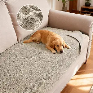 H.VERSAILTEX Non Slip Pet Couch Cover Chenille Dog Bed Protector Thick Soft Sofa Slipcover Pet Friendly Washable Couch Cushion Covers for Pets (30" x 70", Island Fossi)