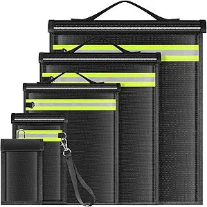 5 Pack Faraday Bags Proof,Faraday Bags for Laptops Tablets Phones Car Keys,Faraday Cage with Handle&Reflective Strip,bags Faraday Pouch for Electronics Fireproof Waterproof