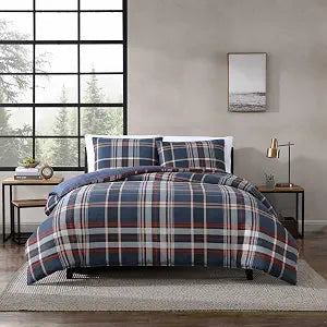 Eddie Bauer - Twin Duvet Cover Set with Sham, Soft & Lightweight