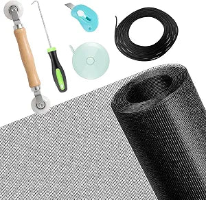 Secopad Window Screen & Screen Door Mesh Repair Kit, Black