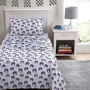 Poppy & Fritz Kids - Twin Sheet Set with Elastic Fitted Sheet & Pillowcase